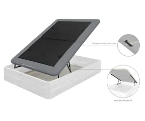 Canapé Madera Premium Polipiel Doble Tapa