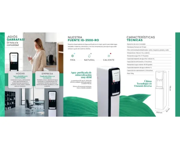 Fuente de agua IG-3500-RO