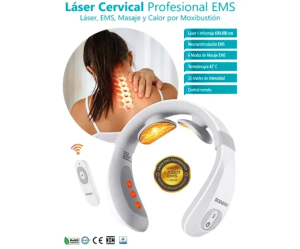 Masajeador Láser Cervical con Vibración y Calor