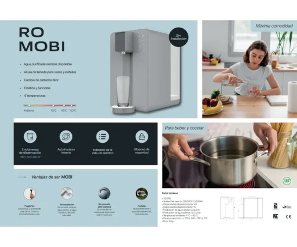 Fuente de agua de Ósmosis Inversa para la encimera