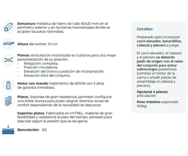 Somier Articulado Motor Premium