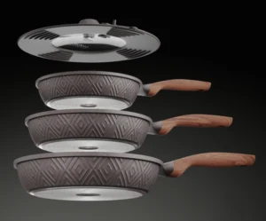 Juego Sartenes T-KURO Stone Titanium