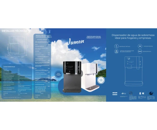 Fuente de agua con gas FC JUMAN de sobremesa